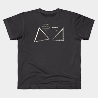 Nerdy Triangles Talking - Funny Geometry Kids T-Shirt